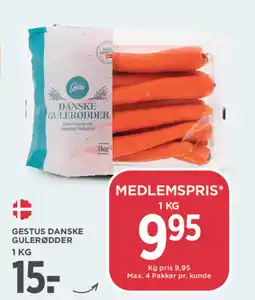 MENY Gestus danske gulerødder tilbud