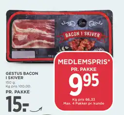 MENY Gestus bacon i skiver tilbud