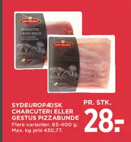 MENY Sydeuropæisk Charcuteri eller Gestus pizzabunde tilbud