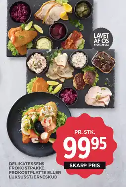 MENY Delikatessens frokostpakke, frokostplatte eller luksusstjerneskud tilbud