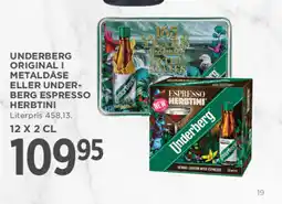 MENY UNDERBERG Original i metaldåse eller UNDERBERG espresso herbtini tilbud