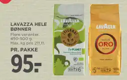 MENY Lavazza Hele bønner tilbud