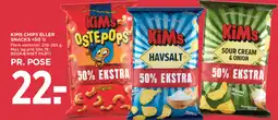 MENY Kims Chips eller snacks +50% tilbud