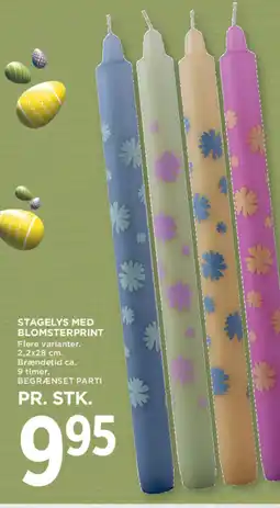 MENY Stagelys med blomsterprint tilbud