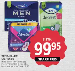 MENY Tena eller Libresse tilbud