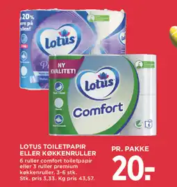 MENY Lotus Toiletpapir eller køkkenruller tilbud