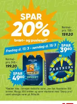 Bilka Bræt- og puslespil tilbud