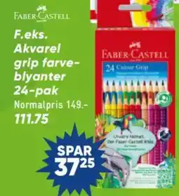 Bilka F.eks. Akvarel grip farve- blyanter 24-pak tilbud