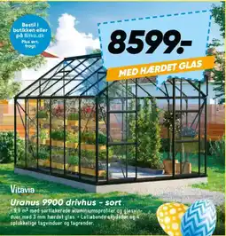 Bilka Uranus 9900 drivhus - sort tilbud