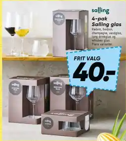 Bilka 4-pak Salling glas tilbud