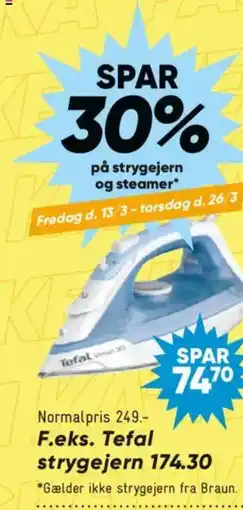 Bilka F.eks. Tefal strygejern tilbud