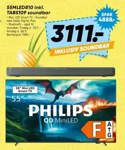 Bilka PHILIPS 55MLED810 inkl. TAB5109 soundbar tilbud