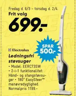 Bilka Electrolux Ledningsfri støvsuger tilbud