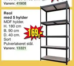 Harald Nyborg Reol med 5 hylder tilbud