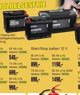 Harald Nyborg Start/Stop batteri 12 V tilbud