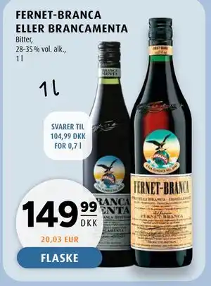 FERNET-BRANCA ELLER BRANCAMENTA