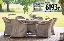 Føtex Albany havebord med 6 Albany havestole - natur tilbud