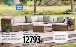 Føtex Sommerkær modul loungesæt - natur tilbud