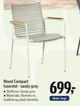Føtex Mood Compact havestol - sandy grey tilbud