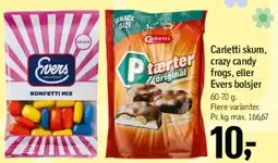 Føtex Carletti skum / Evers bolsjer tilbud