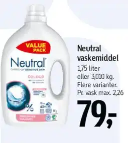 Føtex Neutral vaskemiddel tilbud