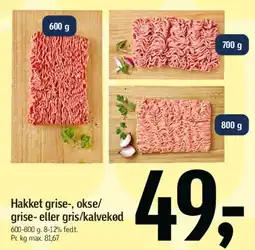 Føtex Hakket kød (gris/okse/kalvekød) tilbud