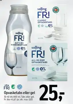 Føtex Alt-i-én maskinopvask / Opvasketabs tilbud