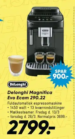Bilka Delonghi Magnifica Evo Ecam 290.22 tilbud
