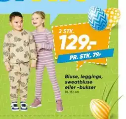 Bilka Bluse, leggings, sweatbluse eller -bukser tilbud