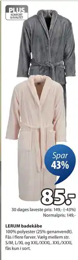 JYSK LERUM badekåbe tilbud