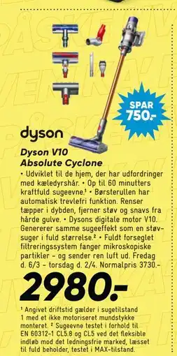 Bilka Dyson V10 Absolute Cyclone tilbud