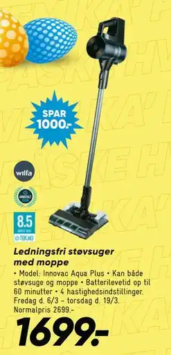 Bilka Ledningsfri støvsuger med moppe tilbud