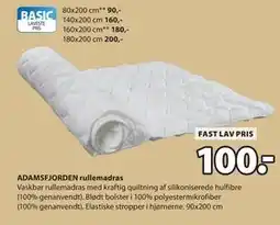 JYSK ADAMSFJORDEN rullemadras tilbud