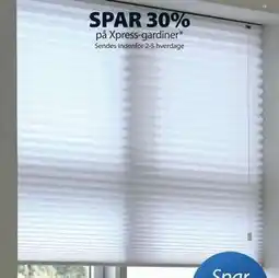 JYSK SPAR 30% på Xpress-gardiner tilbud