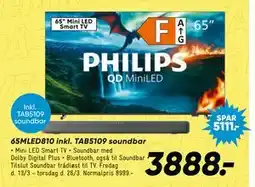 Bilka PHILIPS 65MLED810 inkl. TAB5109 soundbar tilbud