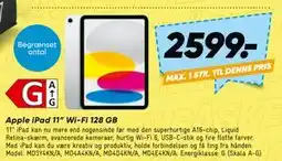 Bilka Apple iPad 11” Wi Fi 128 GB tilbud