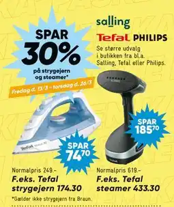 Bilka SPAR. 30%. på strygejern og steamer tilbud