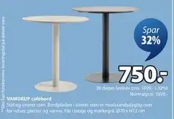 JYSK VAMDRUP cafébord tilbud