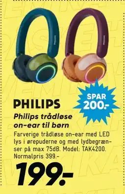 Bilka Philips trådløse on-ear til børn tilbud