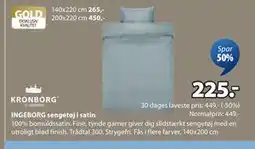 JYSK INGEBORG sengetøj i satin tilbud