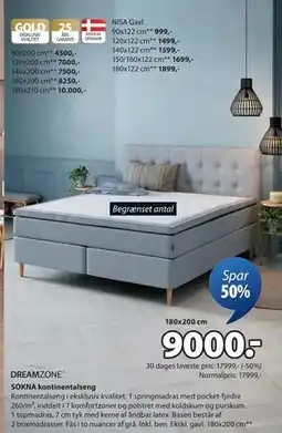 JYSK SOKNA kontinentalseng tilbud