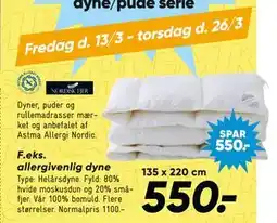 Bilka allergivenlig dyne tilbud