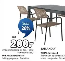 JYSK ORKANGER stabelstol tilbud