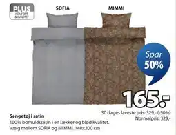 JYSK Sengetøj i satin tilbud