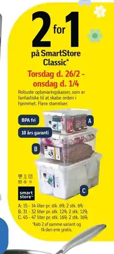 Føtex 2 for 1 på SmartStore Classic tilbud