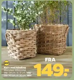 Netto Kurv med håndtag tilbud