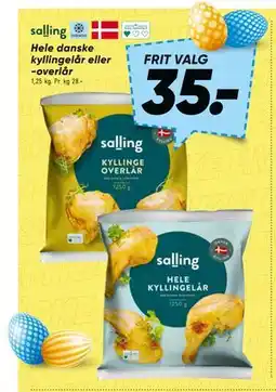 Bilka Hele danske kyllingelår eller -overlår tilbud