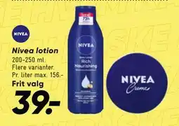Bilka Nivea lotion tilbud