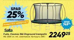 Bilka Cosmos 366 Onground trampolin tilbud