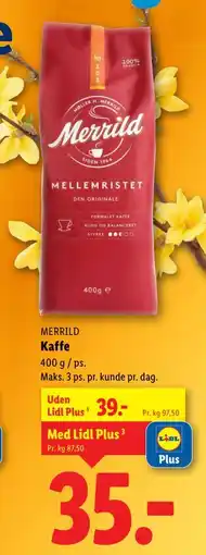 Lidl Kaffe tilbud